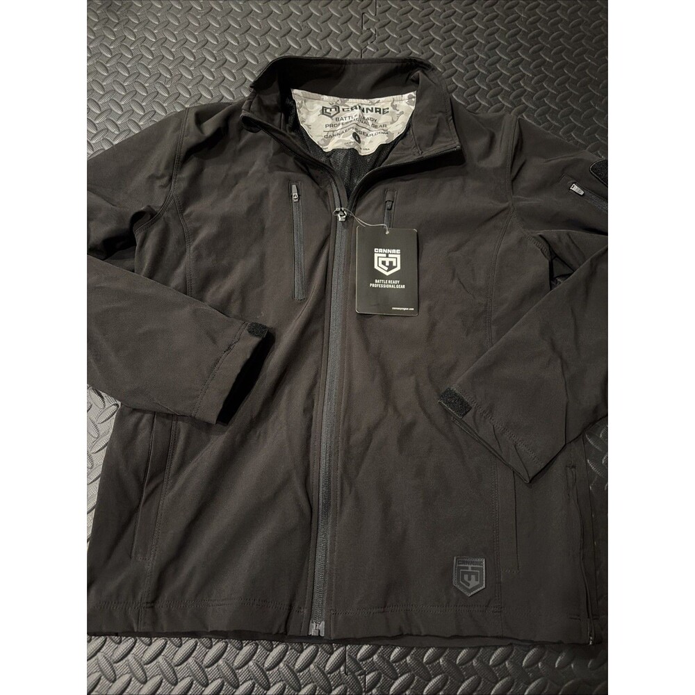 NWT Cannae Pro Gear All-Weather The Shield Soft Shell Jacket Mens Sz Small Black